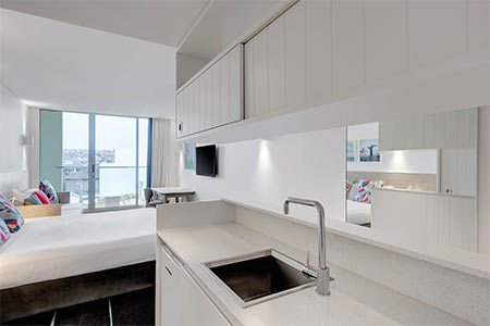 Adina Apartment Hotel Bondi Beach Sydney Studio Kitchenette Facility